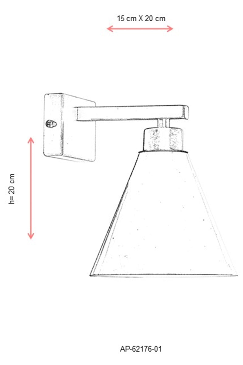 Aplica perete  Avonni Antic, 1XE27, AP-62176-01 - AsiHome