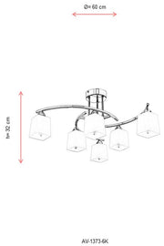 Lustra moderna Avonni 1373, E14 - AsiHome