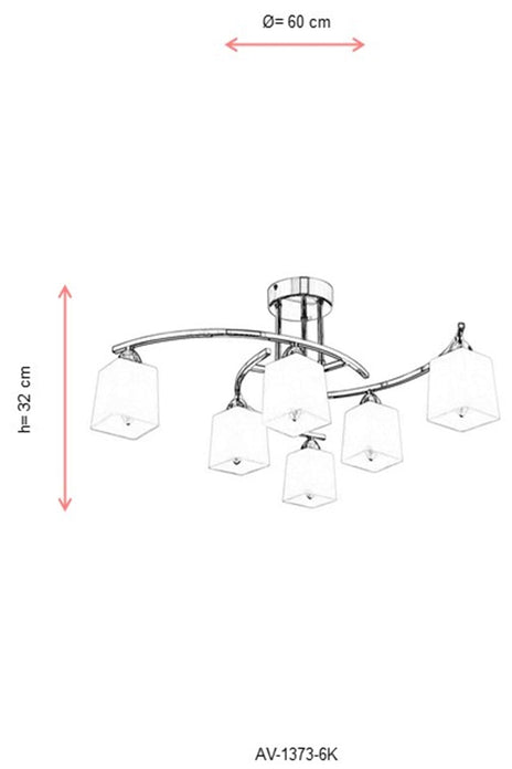Lustra moderna Avonni 1373, E14 - AsiHome