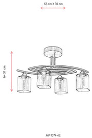 Lustra moderna Avonni 1374, E14 - AsiHome