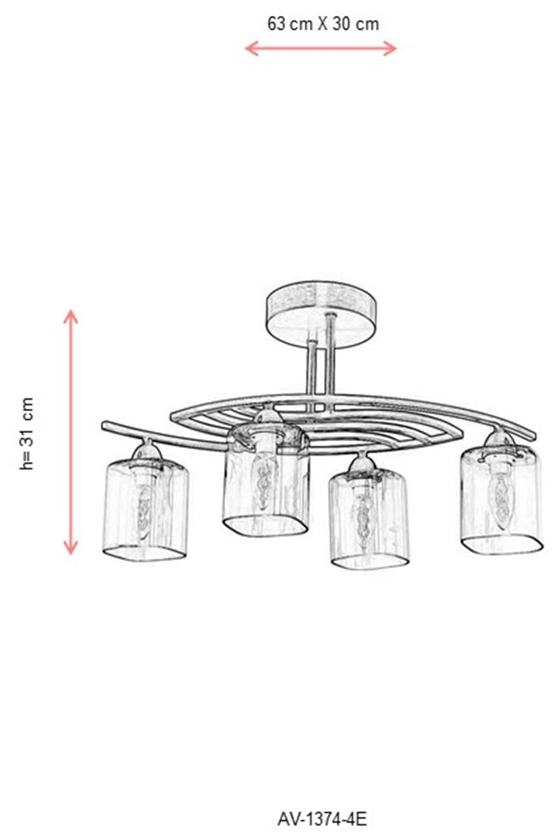 Lustra moderna Avonni 1374, E14 - AsiHome