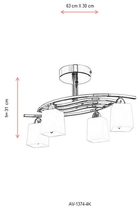 Lustra moderna Avonni 1374, E14 - AsiHome