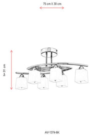 Lustra moderna Avonni 1374, E14 - AsiHome