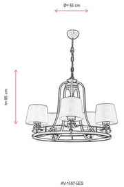 Lustra moderna Avonni 1597, Antic, E27 - AsiHome