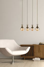 Lustra moderna Avonni Antic, 4XE27, AV-1766-4EY - AsiHome
