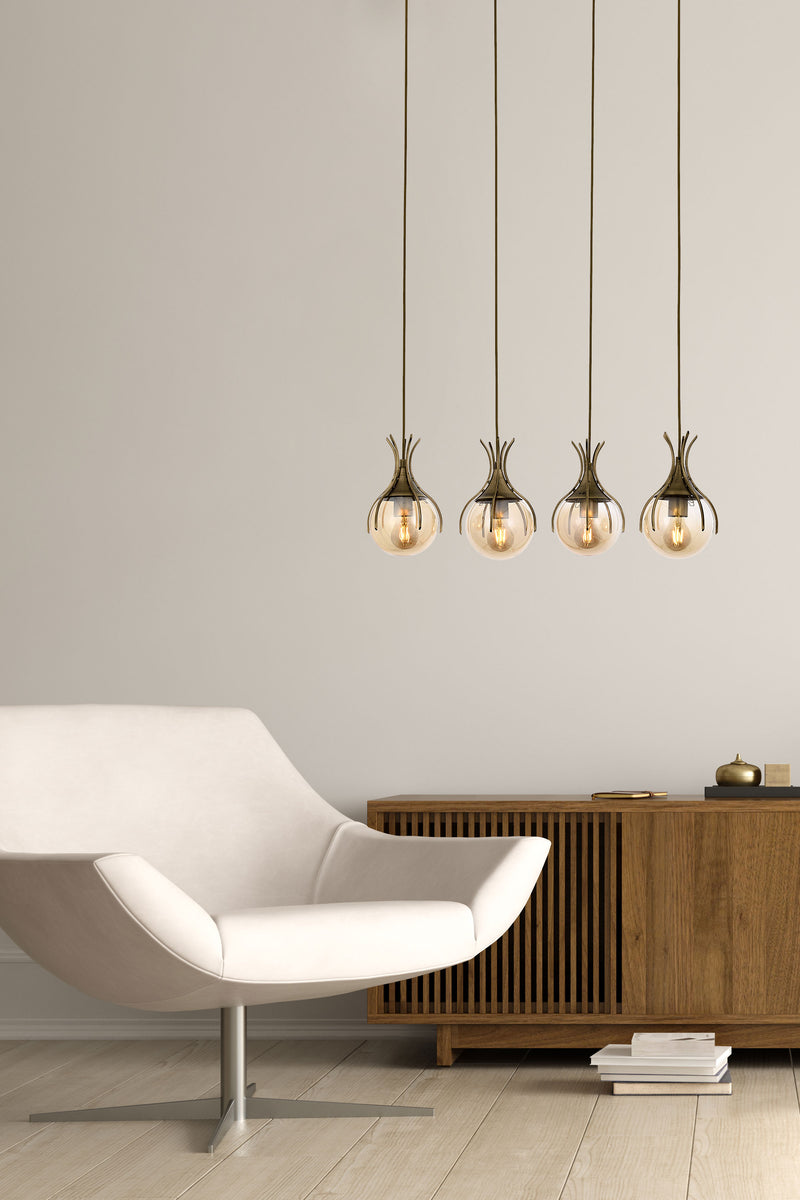 Lustra moderna Avonni Antic, 4XE27, AV-1766-4EY - AsiHome