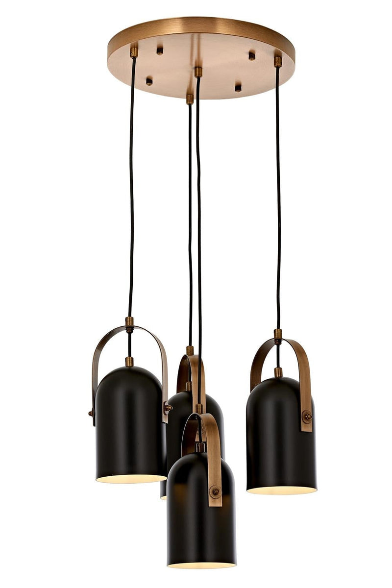 Lustra moderna Avonni Negru/Antic, 4XE27, AV-1860-4ET - AsiHome