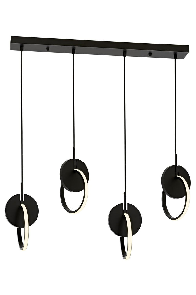 Lustra LED Avonni Negru , 4XLED, AV-1874-4Y-BSY - AsiHome