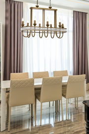 Lustra clasica Avonni Antic, 8XE14, AV-1890-8E-YM - AsiHome