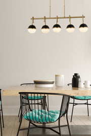 Lustra moderna Avonni Negru/Antic, 5XE27, AV-1895-5EY - AsiHome