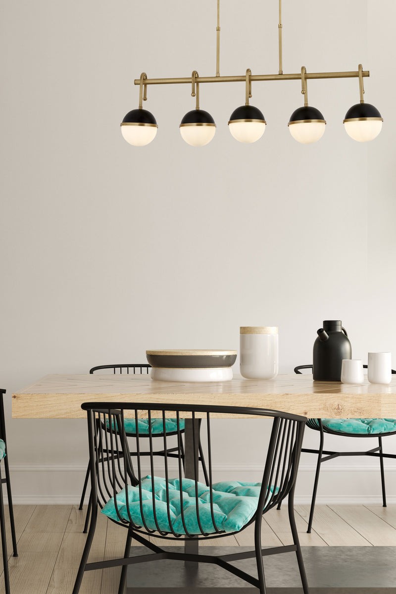 Lustra moderna Avonni Negru/Antic, 5XE27, AV-1895-5EY - AsiHome