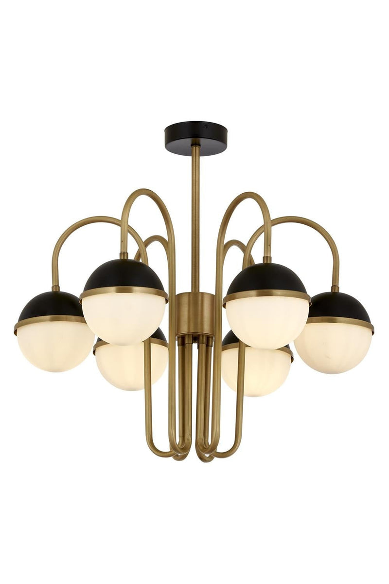 Lustra moderna Avonni Negru/Antic, 6XE27, AV-1895-6E - AsiHome