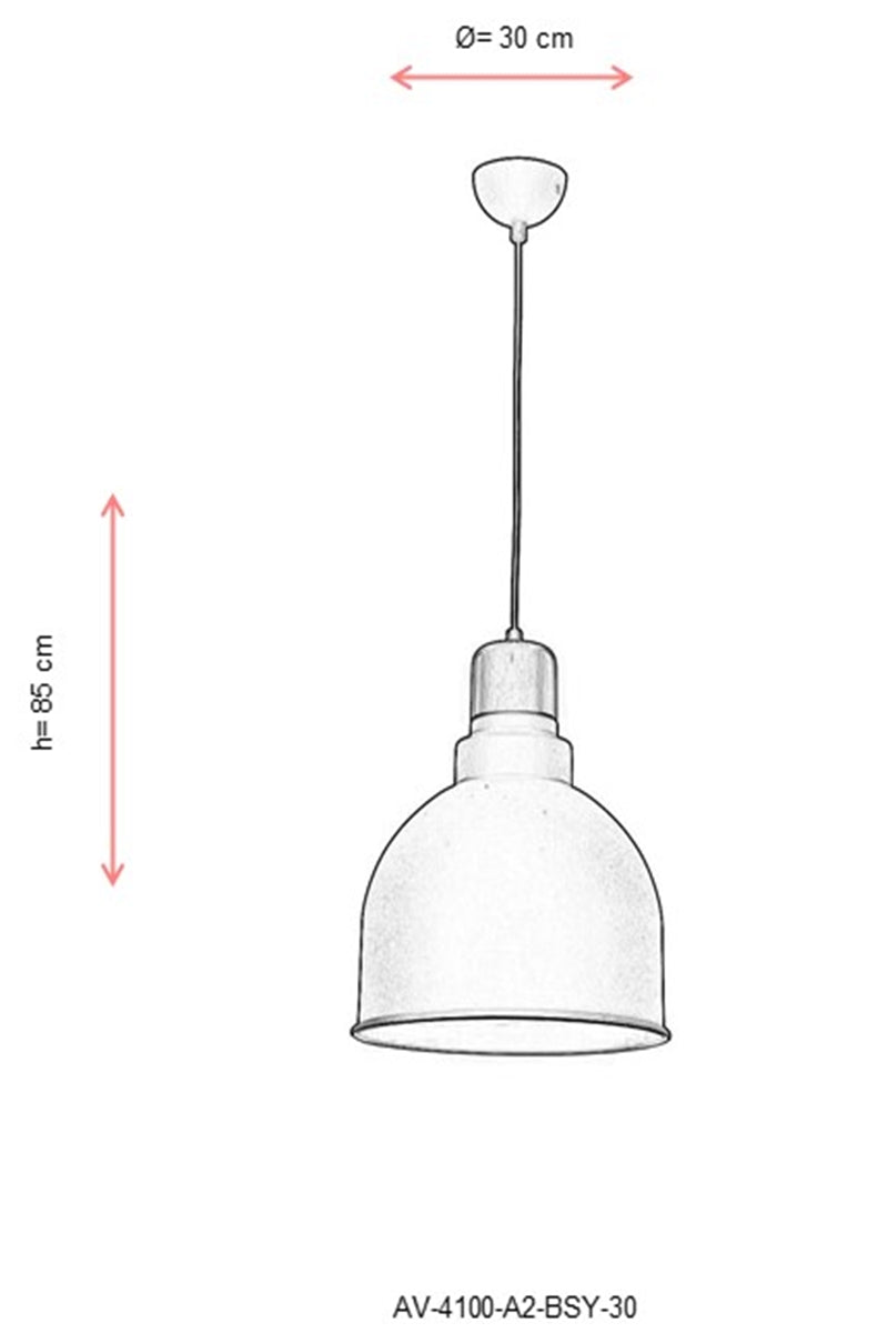 Lustra moderna Avonni Negru , 1XE27, AV-4100-A2-BSY-30 - AsiHome