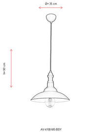 Lustra moderna Avonni Negru , 1XE27, AV-4100-M5-BSY - AsiHome