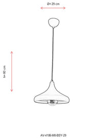Lustra moderna Avonni Negru , 1XE27, AV-4106-M8-BSY-29 - AsiHome