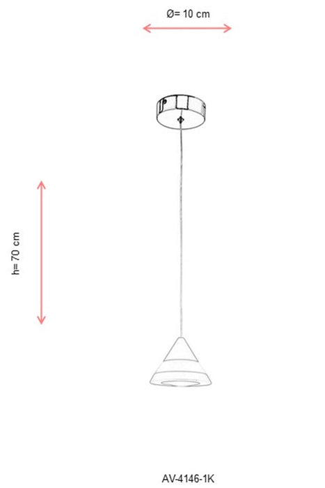 Lustra LED Avonni 4146, Crom - AsiHome