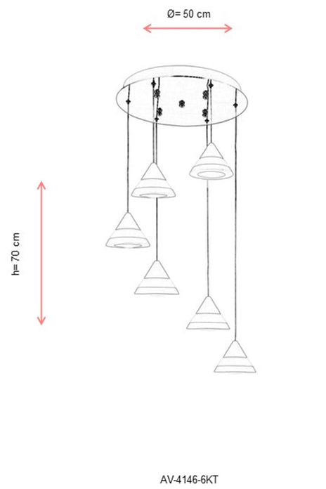 Lustra LED Avonni 4146, Crom - AsiHome