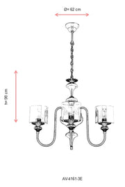 Lustra moderna Avonni 4161, Antic, E27 - AsiHome