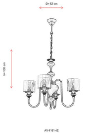 Lustra moderna Avonni 4161, Antic, E27 - AsiHome