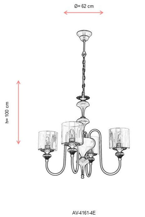 Lustra moderna Avonni 4161, Antic, E27 - AsiHome