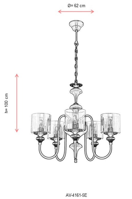 Lustra moderna Avonni 4161, Antic, E27 - AsiHome
