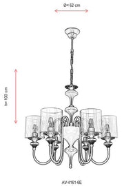 Lustra moderna Avonni 4161, Antic, E27 - AsiHome
