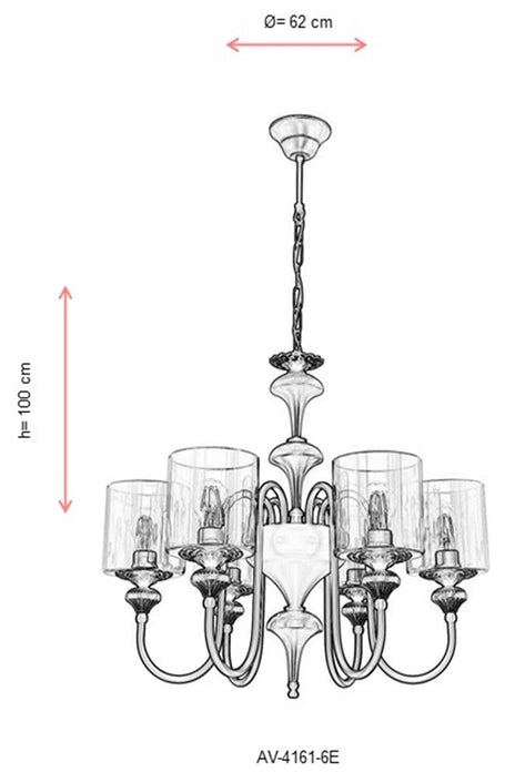 Lustra moderna Avonni 4161, Antic, E27 - AsiHome