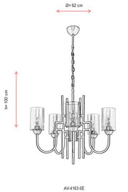 Lustra moderna Avonni 4163, E27 - AsiHome
