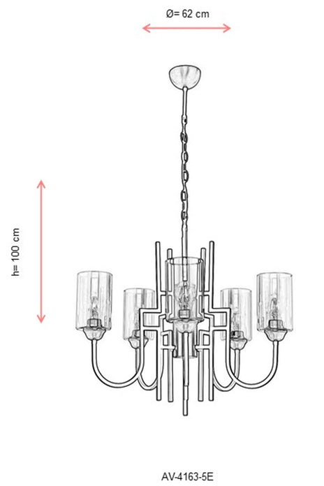 Lustra moderna Avonni 4163, E27 - AsiHome