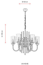 Lustra moderna Avonni 4163, E27 - AsiHome