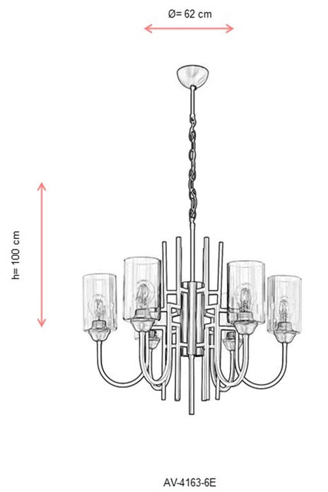 Lustra moderna Avonni 4163, E27 - AsiHome