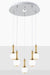 Lustra LED Avonni Auriu, 5XLED, AV-4199-5ST - AsiHome