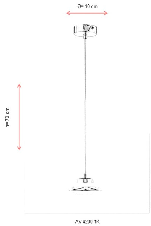 Lustra LED Avonni Crom , 1XLED, AV-4200-1K - AsiHome