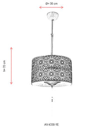Lustra moderna Avonni Antic, 1XE27, AV-4330-1E - AsiHome