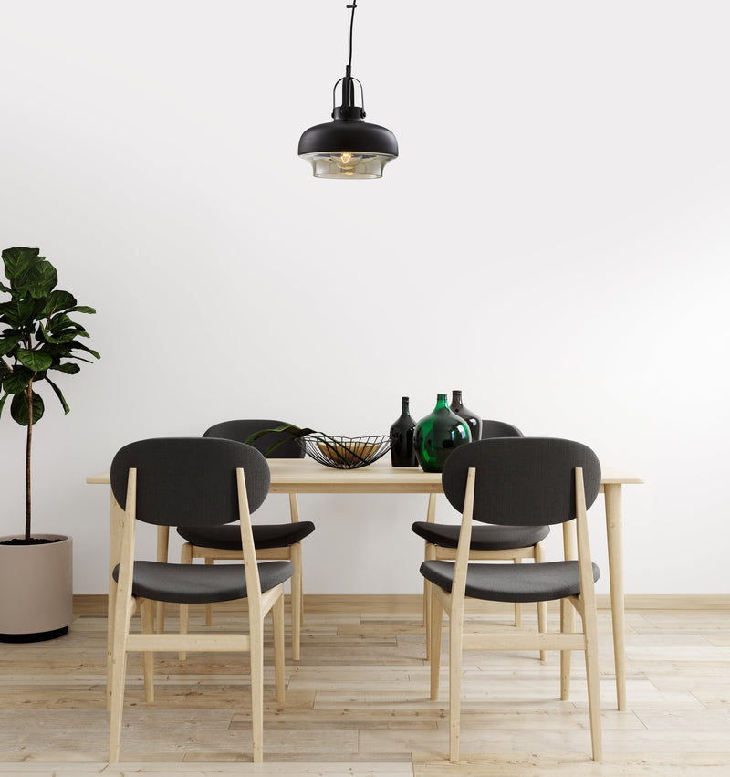 Lustra moderna Avonni Negru , 1XE27, AV-5064-1BSY - AsiHome