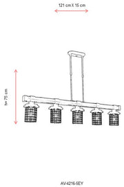 Lustra moderna Avonni Antic 4216, E27 - AsiHome