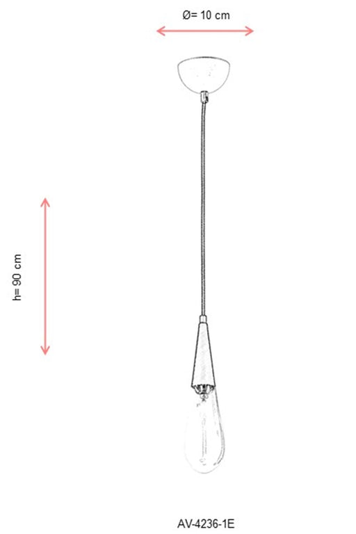 Lustra moderna Avonni Antic, 1XE14, AV-4236-1E - AsiHome