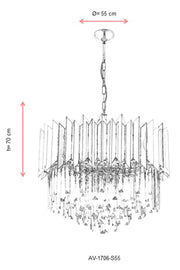 Lustra moderna Avonni 1706 Auriu, E27 - AsiHome