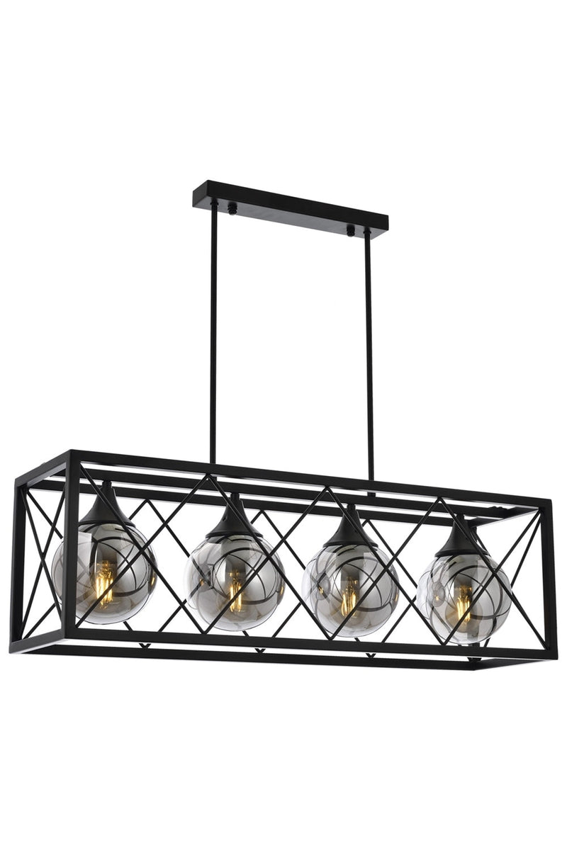 Lustra moderna Avonni Negru , 4XE27, AV-1732-4Y-BSY - AsiHome
