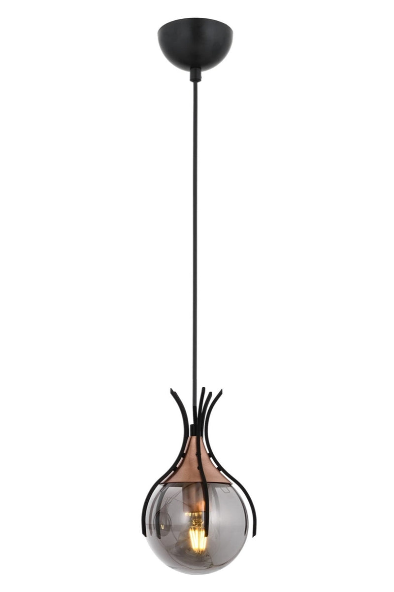 Lustra moderna Avonni Negru , 1XE27, AV-1766-1BSY - AsiHome