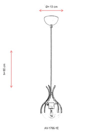 Lustra moderna Avonni Antic, 1XE27, AV-1766-1E - AsiHome