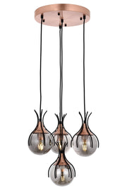 Lustra moderna Avonni Negru , 4XE27, AV-1766-4T-BSY - AsiHome
