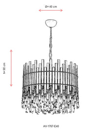 Lustra clasica Avonni Antic 1767, E27 - AsiHome