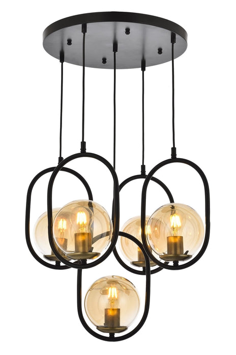 Lustra moderna Avonni Negru 4275 - AsiHome