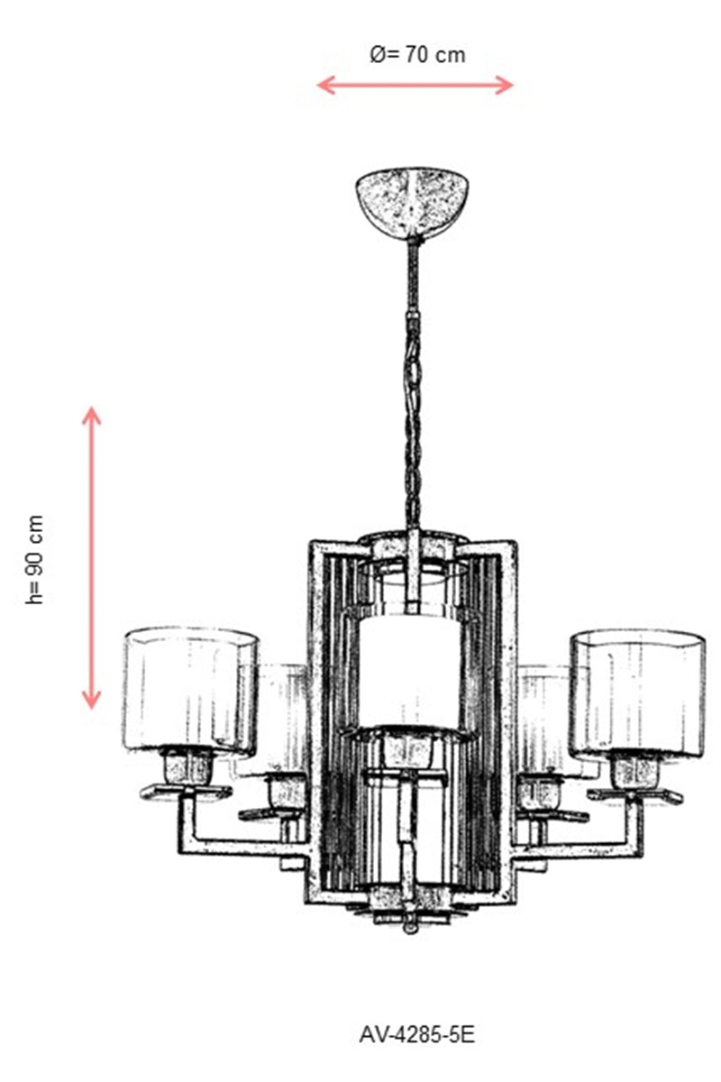 Lustra moderna Avonni 4285, E27 - AsiHome
