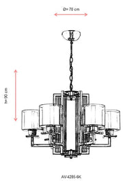Lustra moderna Avonni 4285, E27 - AsiHome
