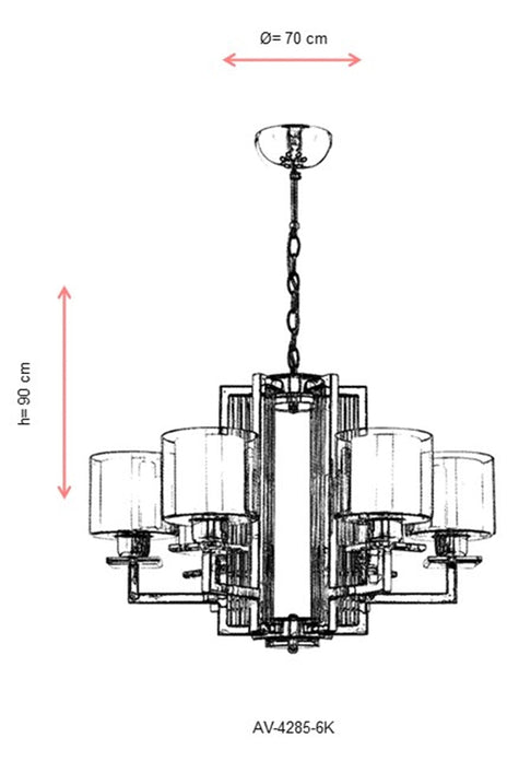 Lustra moderna Avonni 4285, E27 - AsiHome
