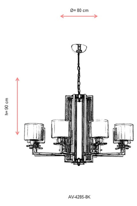 Lustra moderna Avonni 4285, E27 - AsiHome