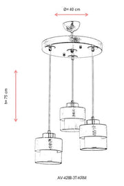 Lustra moderna Avonni 4288, E27 - AsiHome