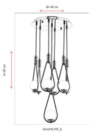 Lustra moderna Avonni 4316, Auriu, G9 - AsiHome